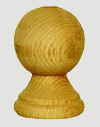ball finial in oak